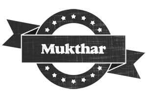 Mukthar grunge logo