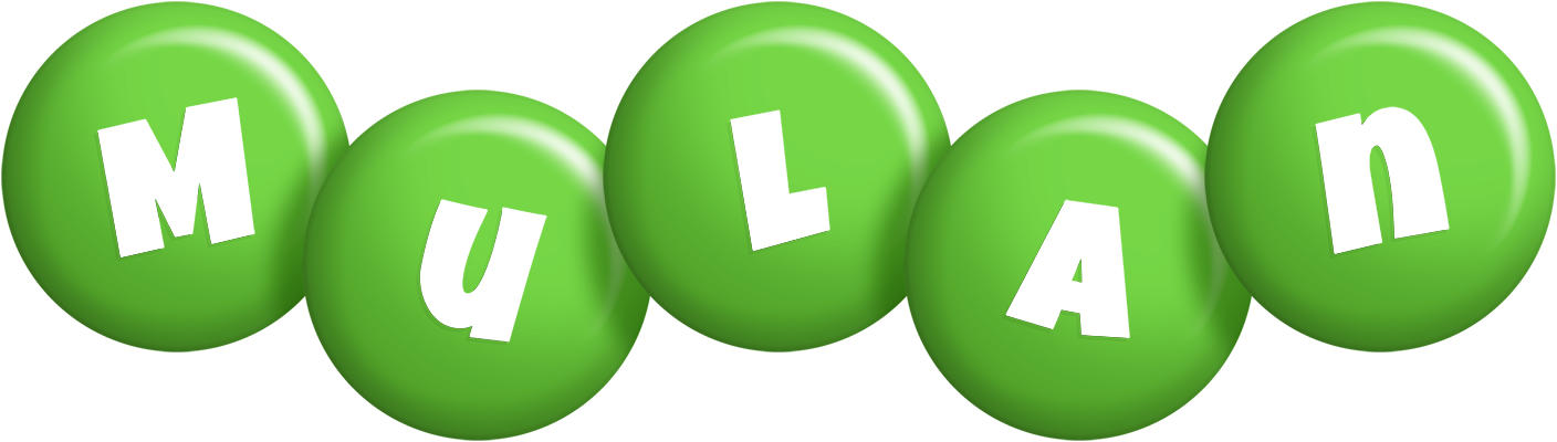 Mulan candy-green logo