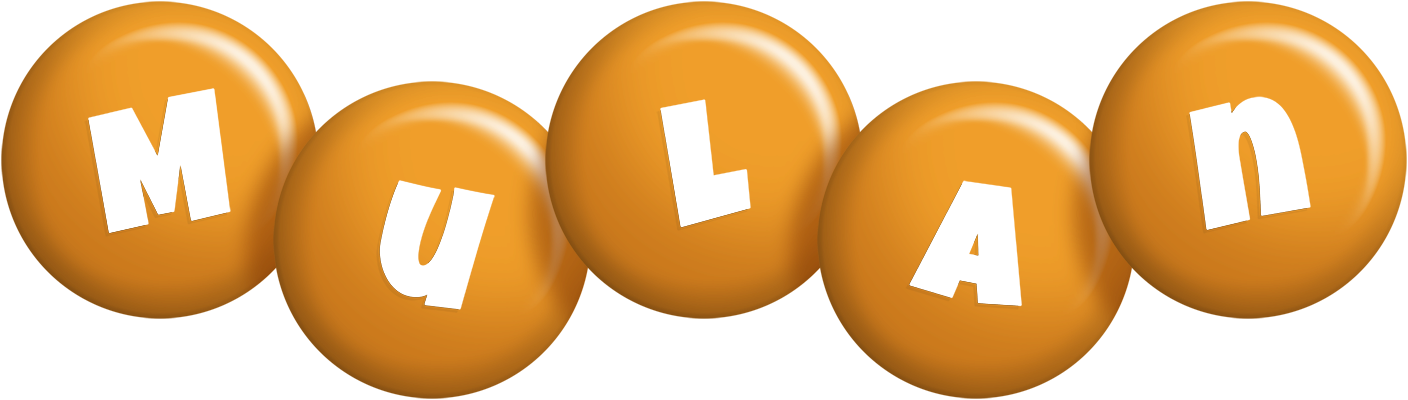 Mulan candy-orange logo