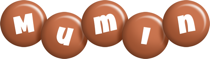 Mumin candy-brown logo
