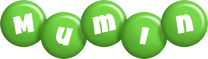 Mumin candy-green logo