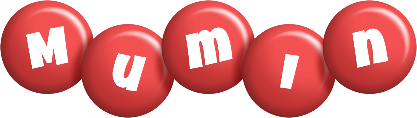 Mumin candy-red logo