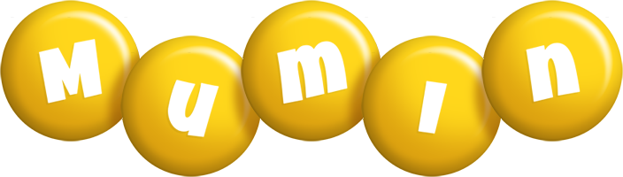 Mumin candy-yellow logo