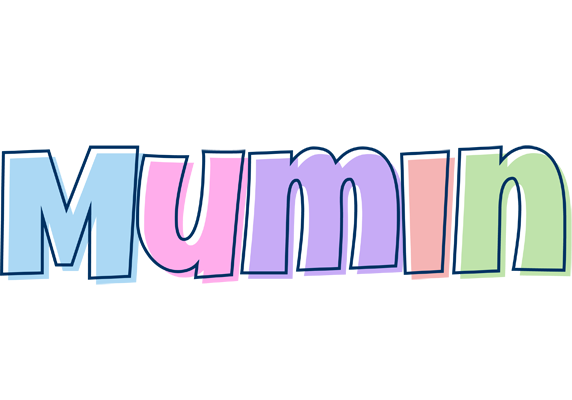 Mumin pastel logo