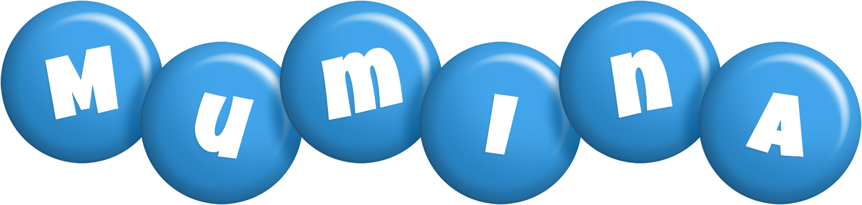 Mumina candy-blue logo