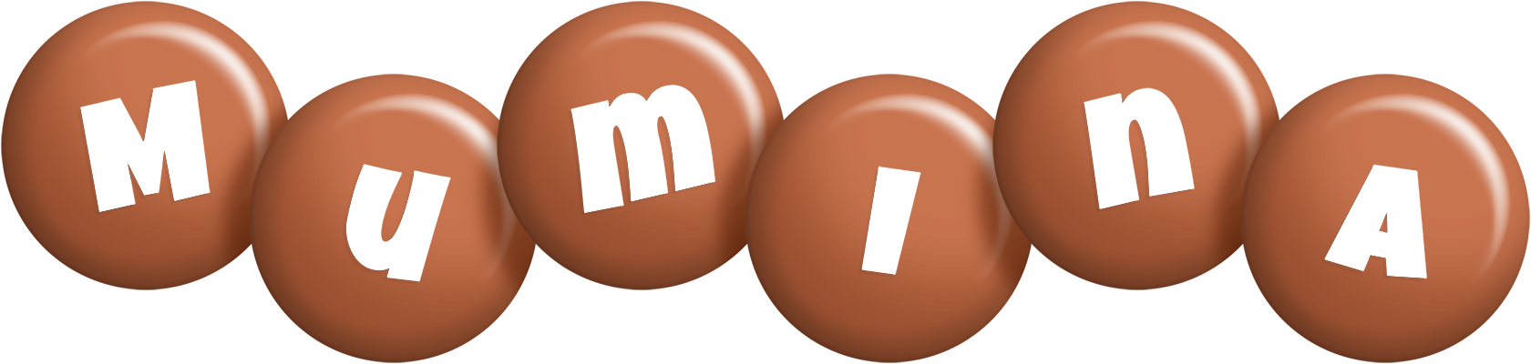 Mumina candy-brown logo