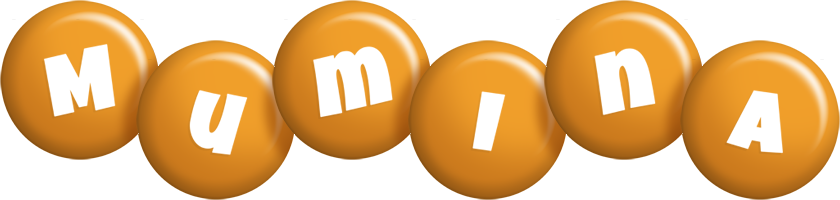 Mumina candy-orange logo