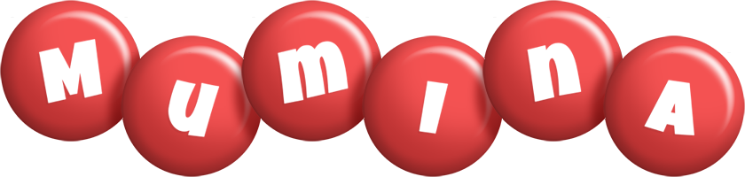 Mumina candy-red logo