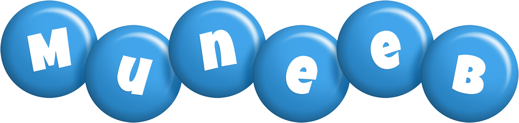 Muneeb candy-blue logo
