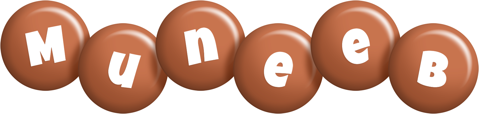 Muneeb candy-brown logo