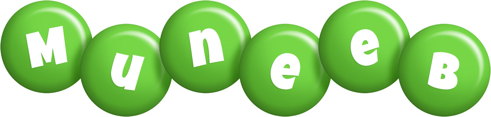 Muneeb candy-green logo