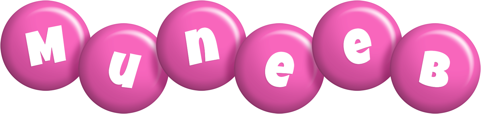 Muneeb candy-pink logo