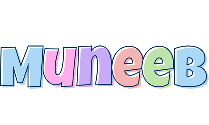 Muneeb pastel logo