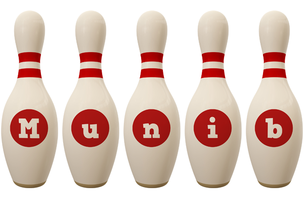 Munib bowling-pin logo