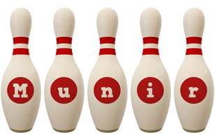 Munir bowling-pin logo