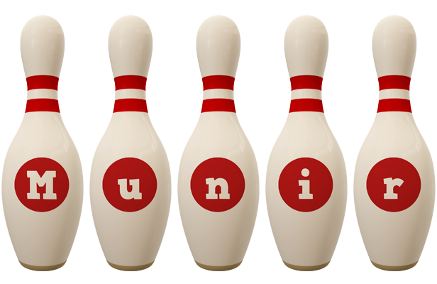 Munir bowling-pin logo
