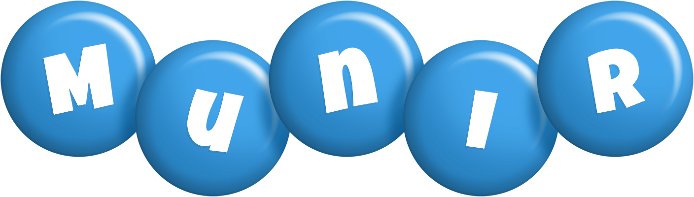 Munir candy-blue logo