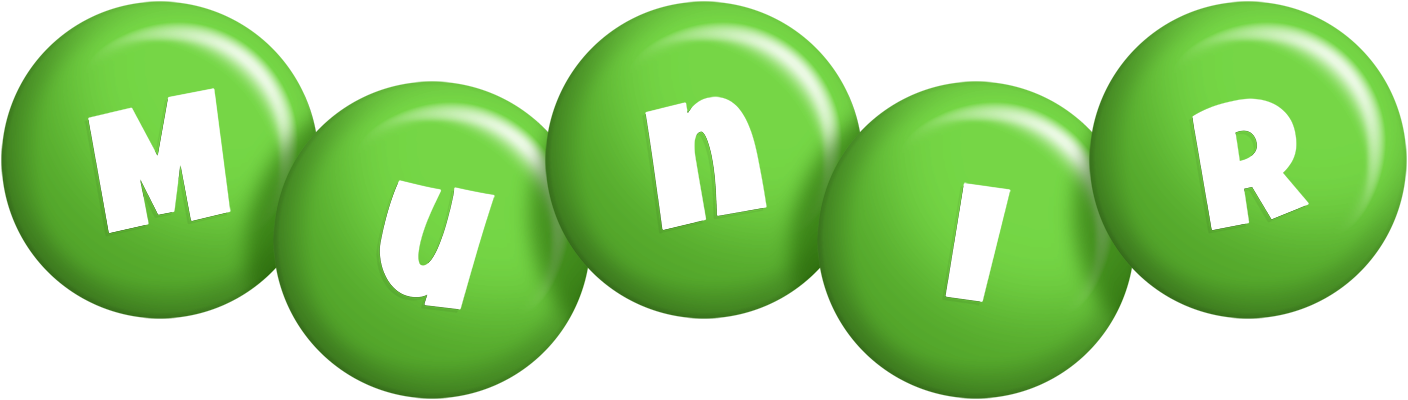 Munir candy-green logo