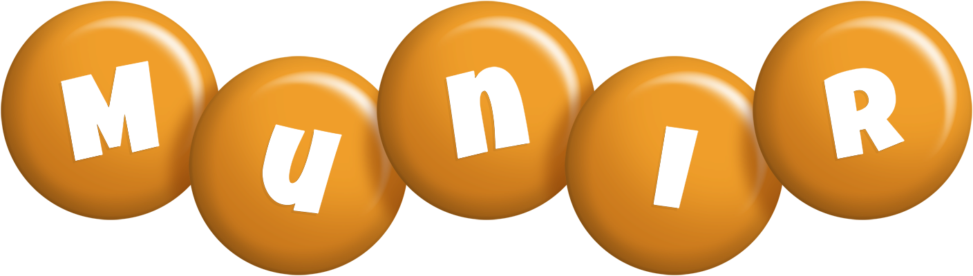 Munir candy-orange logo