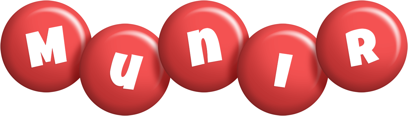 Munir candy-red logo