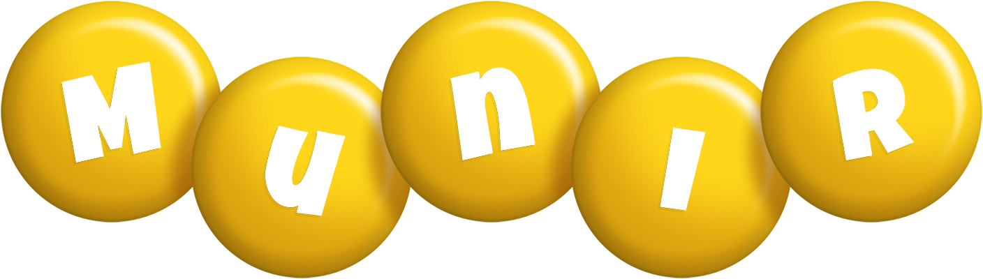 Munir candy-yellow logo