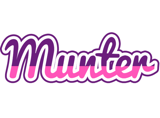 MUNTER logo effect. Colorful text effects in various flavors. Customize your own text here: https://www.textgiraffe.com/logos/cheerful/