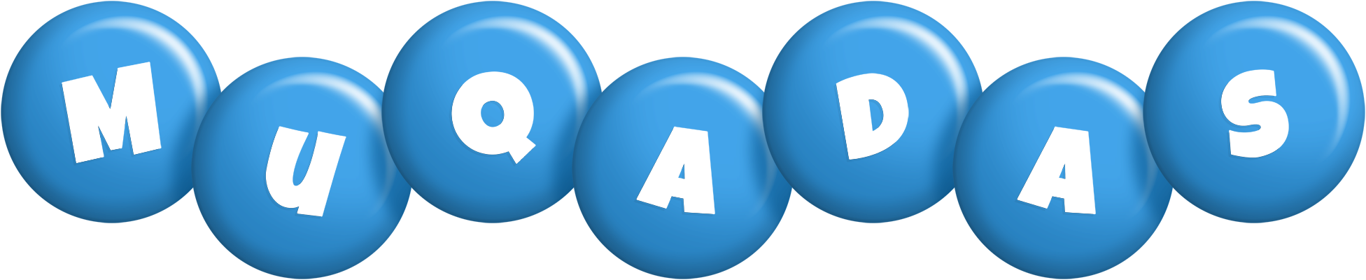 Muqadas candy-blue logo