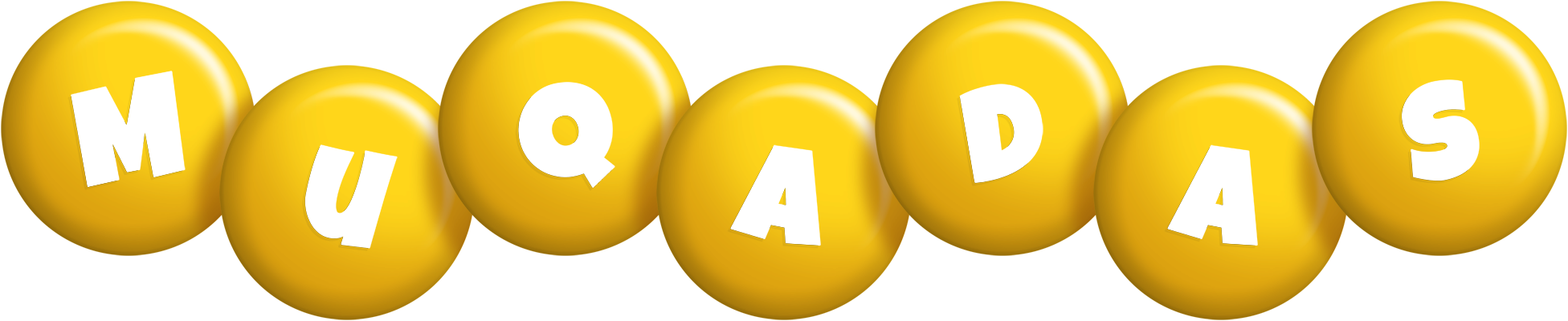 Muqadas candy-yellow logo