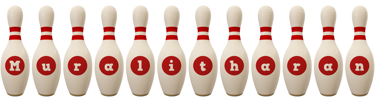 Muralitharan bowling-pin logo