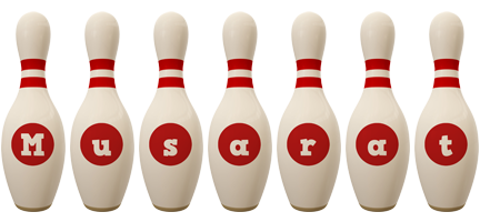 Musarat bowling-pin logo