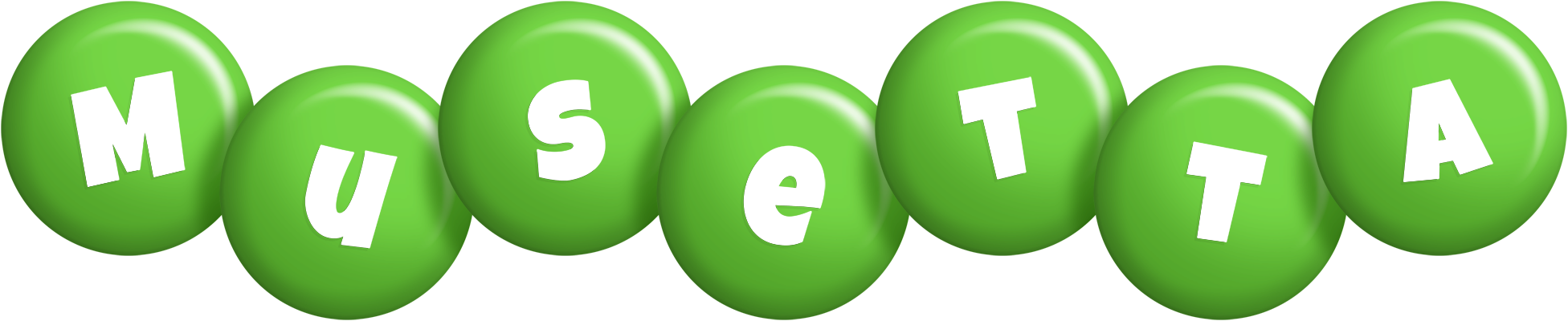 Musetta candy-green logo