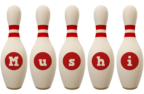 Mushi bowling-pin logo
