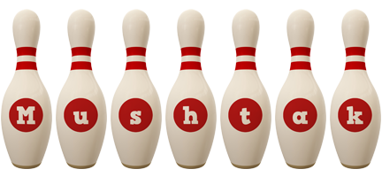 Mushtak bowling-pin logo