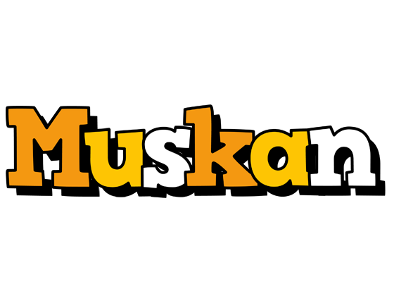 Muskan cartoon logo