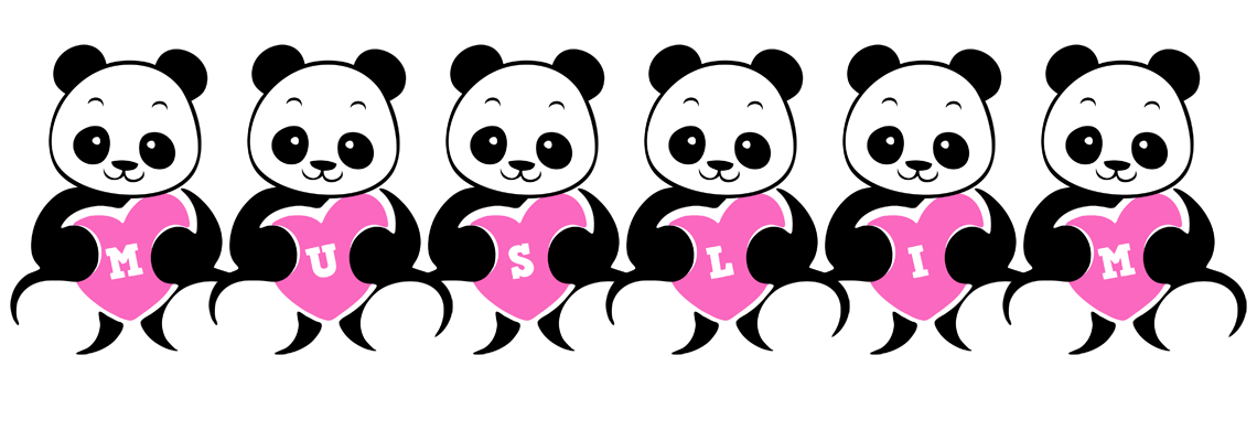 Muslim love-panda logo