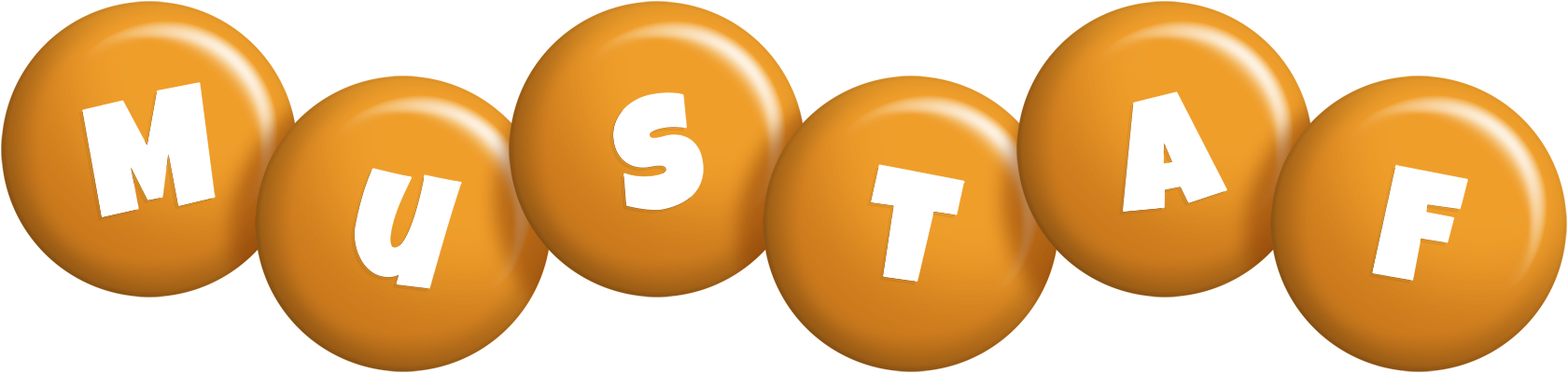 Mustaf candy-orange logo