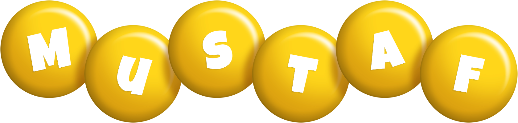 Mustaf candy-yellow logo