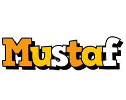 Mustaf cartoon logo