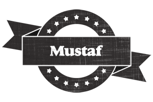 Mustaf grunge logo