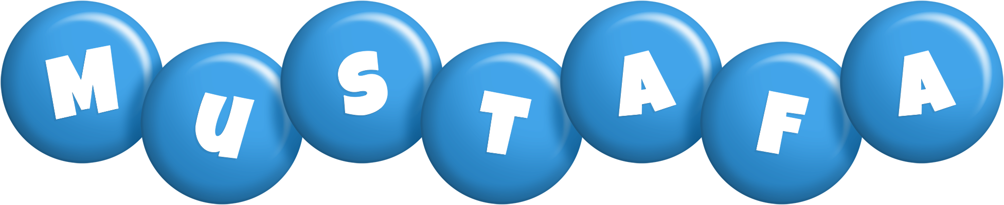 Mustafa candy-blue logo