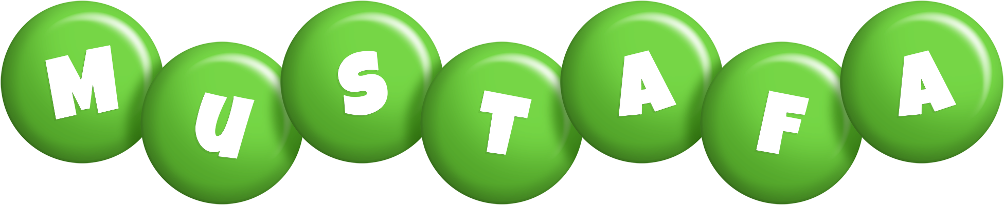 Mustafa candy-green logo