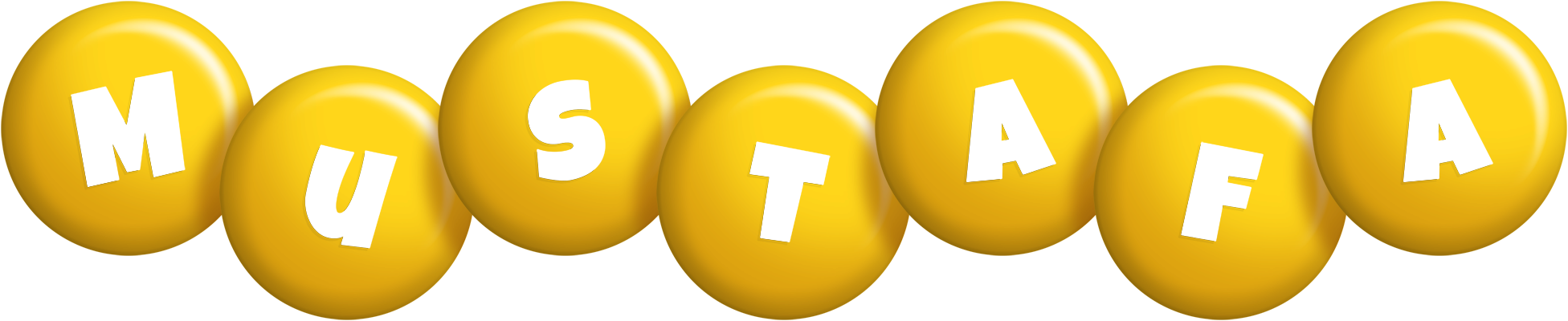 Mustafa candy-yellow logo
