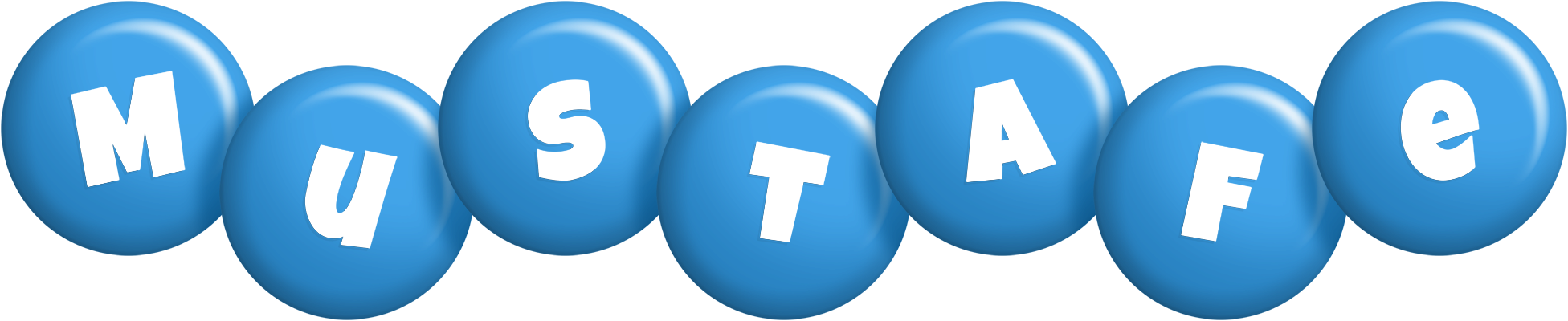 Mustafe candy-blue logo