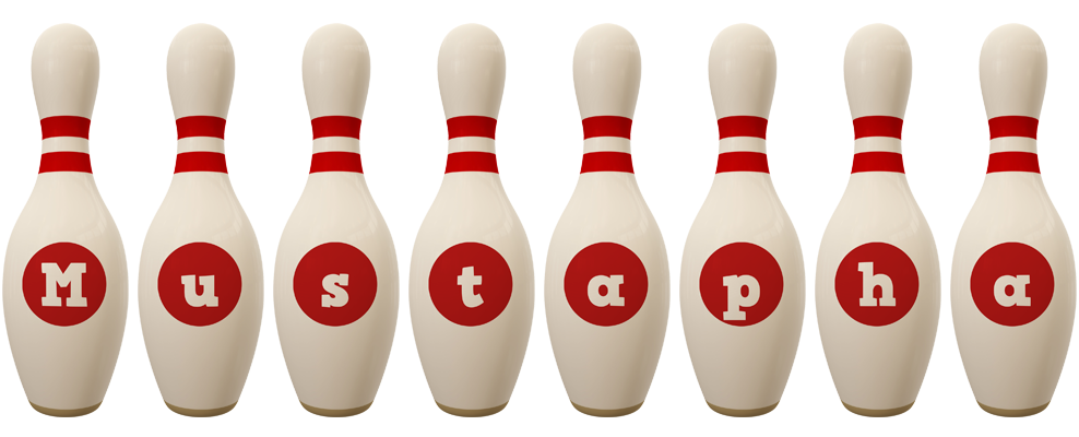 Mustapha bowling-pin logo