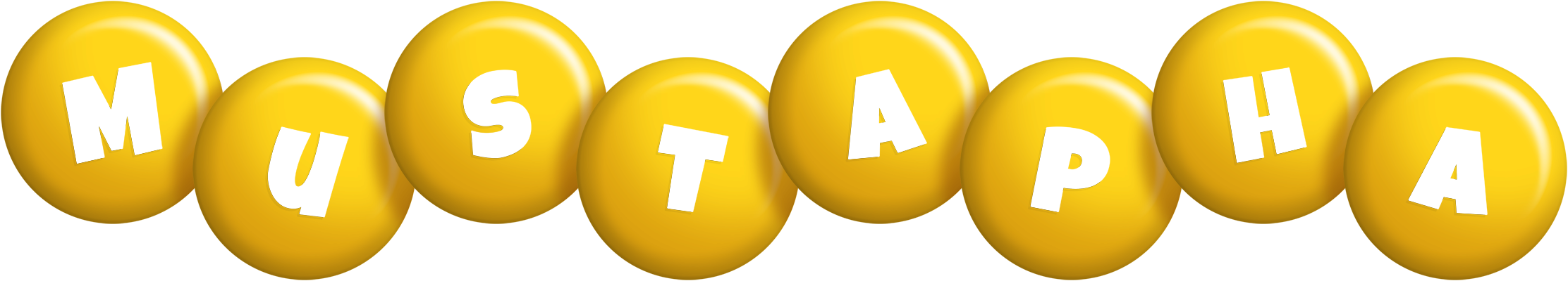Mustapha candy-yellow logo