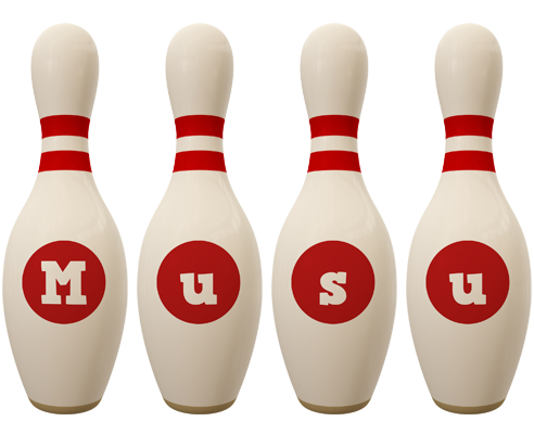 Musu bowling-pin logo