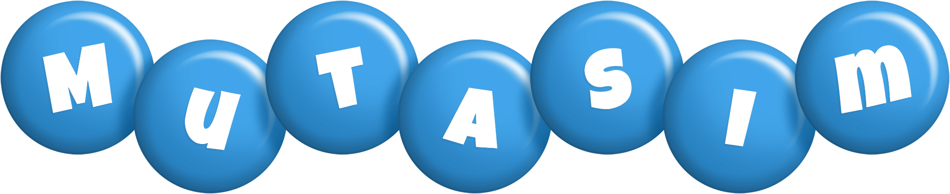 Mutasim candy-blue logo