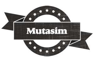 Mutasim grunge logo