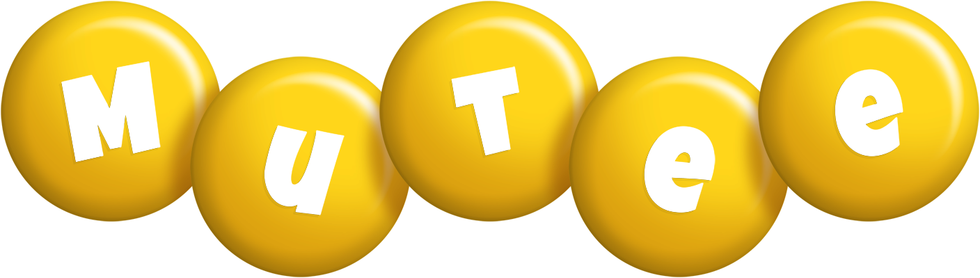 Mutee candy-yellow logo