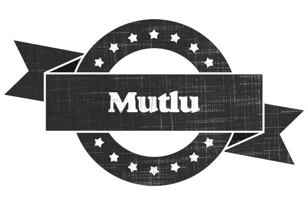 Mutlu grunge logo